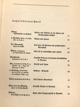 "Jahrbuch des deutschen Heeres 1940" 185 Seiten, über DIN A5, gebraucht