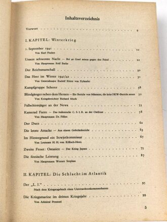 "Die Wehrmacht - Im Zeichen des Weltkrieges", datiert 1942, 319 Seiten, über DIN A5, gebraucht