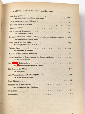 "Die Wehrmacht - Im Zeichen des Weltkrieges", datiert 1942, 319 Seiten, über DIN A5, gebraucht