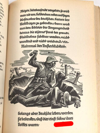"Ewiges Deutschland", datiert 1939, DIN A5, 352 Seiten, gebraucht
