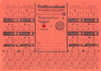 "Reichsbrotkarte A " der Stadt Essen,...