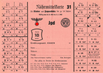 "Nährmittelkarte für Kinder und...