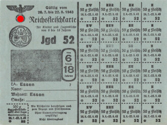 "Nährmittelkarte für Kinder und...