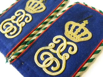 Sachsen, Paar Schulterklappen für Einjahrig Freiwillige im Infanterie Rgt.106