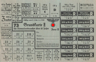 "Grundkarte" für die Zone II, gültig...