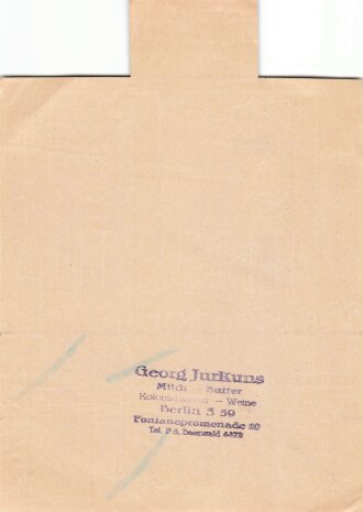 "Reichskarte für Marmelade und Zucker" der Stadt Berlin. gültig vom 11.3. bis 7.4.1940, DIN A5