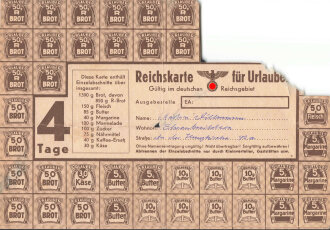 "Reichskarte für Urlauber "4 Tage...