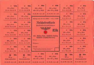 "Reichsbrotkarte für Kinder bis zu 6...