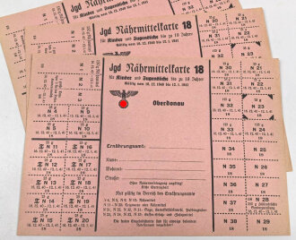 "Nährmittelkarte" des Reichgaus Oberdonau,...