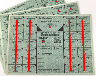 "Reichsmilchkarte" der Stadt Sigmaringen,...