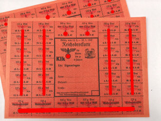 "Reichsbrotkarte" der Stadt Sigmaringen, gültig vom 12.2. bis 10.3.1940, DIN A5, Sie erhalten 1 Stück