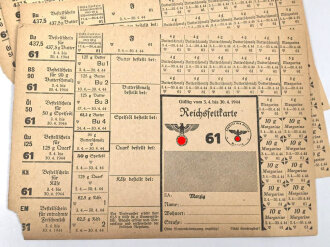 "Reichsfettkarte" der Stadt Merzig, gültig vom 3.4. bis 30.4.1944, DIN A6, Sie erhalten 1 Stück