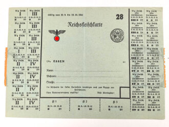 "Reichsfleischkarte" der Stadt Essem,...