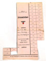 "Lebensrmittelkarte" der Stadt Heilbronn, gültig vom 25.9. bis 22.10.1939, ca DIN A4