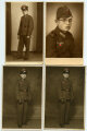 4 Studioaufnahmen eines Angehörigen der Wehrmacht, Maße: 9 x 13,5 cm, datiert 1942