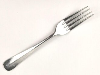 Gabel von der Wehrmacht aus Aluminium, Gesamtlänge ca. 21 cm