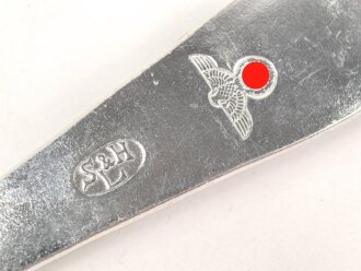 Gabel von der Wehrmacht aus Aluminium, Gesamtlänge ca. 21 cm