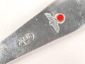 Gabel von der Wehrmacht aus Aluminium, Gesamtlänge ca. 21 cm