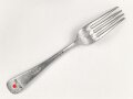 Gabel von der Wehrmacht aus Aluminium, datiert 1940, Gesamtlänge ca. 21 cm