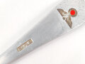 Gabel von der Wehrmacht aus Aluminium, datiert 1940, Gesamtlänge ca. 21 cm