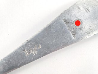 Gabel von der Wehrmacht aus Aluminium, datiert 1939, Gesamtlänge ca. 21 cm