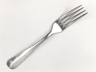 Gabel von der Wehrmacht aus Aluminium, datiert 1941, Gesamtlänge ca. 21 cm