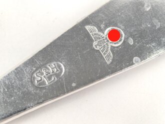 Gabel von der Wehrmacht aus Aluminium, Gesamtlänge ca. 21 cm