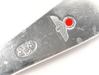 Gabel von der Wehrmacht aus Aluminium, Gesamtlänge ca. 21 cm