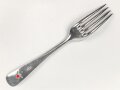Gabel von der Wehrmacht aus Aluminium, Gesamtlänge ca. 21 cm