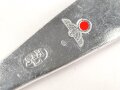 Gabel von der Wehrmacht aus Aluminium, Gesamtlänge ca. 21 cm