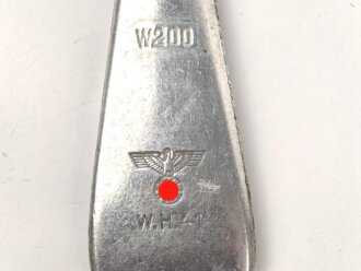 Gabel von der Wehrmacht aus Aluminium, datiert 1941, Gesamtlänge ca. 21 cm