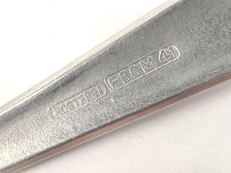 Löffel von der Wehrmacht aus Eisen, datiert 1941, Gesamtlänge ca. 21 cm