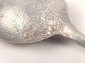 Löffel von der Wehrmacht aus Aluminium, datiert 1938, Gesamtlänge ca. 21 cm