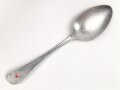 Löffel von der Wehrmacht aus Aluminium, datiert 1939, Gesamtlänge ca. 21 cm