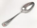 Löffel von der Wehrmacht aus Aluminium, datiert 1938, Gesamtlänge ca. 21 cm