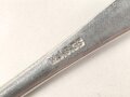 Löffel von der Wehrmacht aus Aluminium, datiert 1938, Gesamtlänge ca. 21 cm