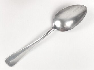Löffel von der Wehrmacht aus Aluminium, datiert 1940, Gesamtlänge ca. 21 cm