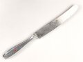 Messer von der Wehrmacht aus Aluminium, datiert 1942, Gesamtlänge ca. 24 cm