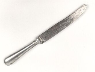 Messer von der Wehrmacht aus Aluminium, datiert 1942, Gesamtlänge ca. 24 cm
