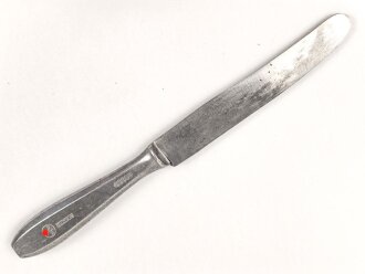 Messer von der Wehrmacht aus Aluminium, datiert 1942, Gesamtlänge ca. 24 cm