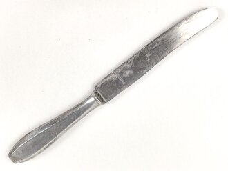 Messer von der Wehrmacht aus Aluminium, datiert 1942, Gesamtlänge ca. 24 cm