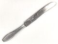 Messer von der Wehrmacht aus Aluminium, datiert 1942, Gesamtlänge ca. 24 cm