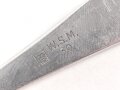Teelöffel von der Wehrmacht aus Aluminium, datiert 1939, Gesamtlänge ca. 15 cm