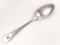 Teelöffel von der Wehrmacht aus Aluminium, datiert 1939, Gesamtlänge ca. 15 cm
