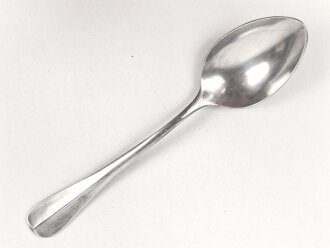 Teelöffel von der Wehrmacht aus Aluminium, datiert 1938, Gesamtlänge ca. 15 cm