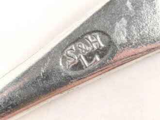 Teelöffel von der Wehrmacht aus Aluminium, Gesamtlänge ca. 15 cm