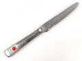 Messer Modell des Amtes Schönheit der Arbeit, Hakenkreuz im Zahnrad, Edelstahl magnetisch, Gesamtlänge ca. 22 cm