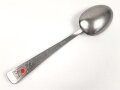 Löffel für Modell des Amtes Schönheit der Arbeit, Hakenkreuz im Zahnrad, Edelstahl magnetisch, Gesamtlänge ca. 22 cm