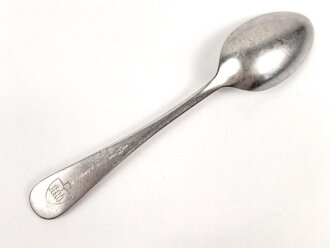 Teelöffel Reichsarbeitsdienst,  datiert 1938, Aluminium, Gesamtlänge ca. 14 cm