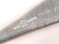 Teelöffel Reichsarbeitsdienst,  datiert 1938, Aluminium, Gesamtlänge ca. 14 cm